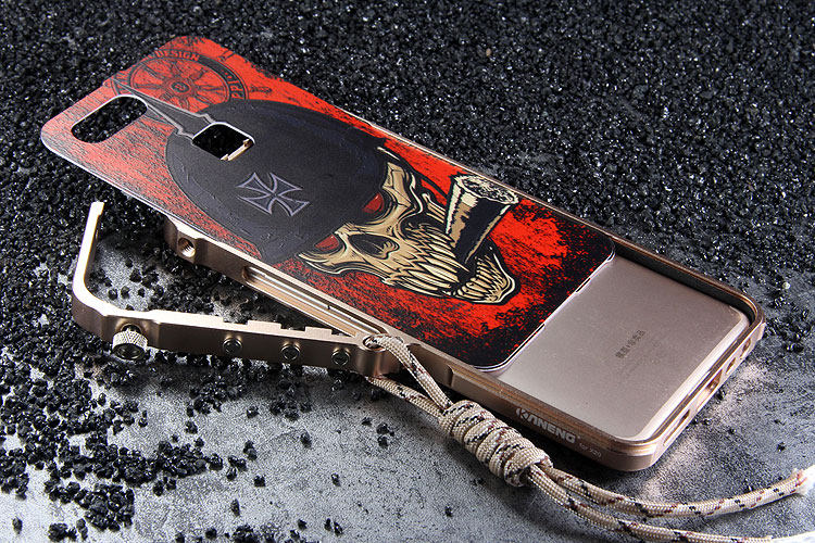 KANENG Mechanical Arm Trigger Aluminum Bumper Metal Frame 3D Cameo Back Cover Case for vivo X20