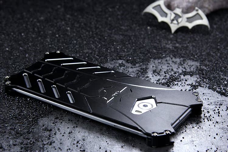 R-Just Batman Shockproof Aluminum Shell Metal Case with Custom Stent for Xiaomi Mi Note 2