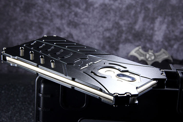 R-Just Batman Shockproof Aluminum Shell Metal Case with Custom Stent for Huawei Mate 9