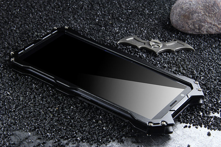 R-Just Batman Shockproof Aluminum Shell Metal Case with Custom Batarang Stent for vivo X20