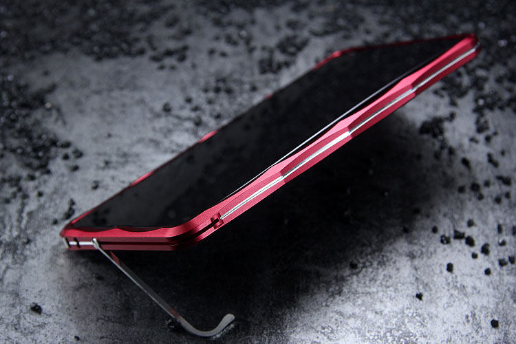iMatch Slim Light Aluminum Metal Shockproof Bumper Case with Kickstand for Xiaomi Mi MIX 2