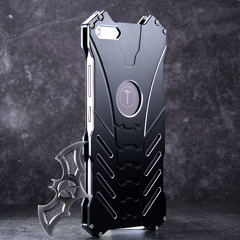 R-Just Batman Shockproof Aluminum Shell Metal Case with Custom Stent for Smartisan Nut Pro