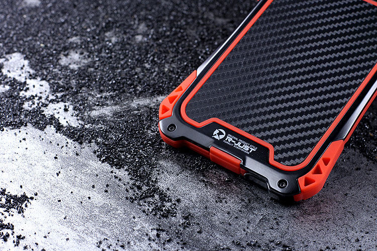R-Just Amira Heavy Duty Dirtproof Shockproof Rainproof Aluminum Metal Bumper Carbon Fiber Back Cover Case for Samsung Galaxy S7 G9300/ S7 Edge G9350
