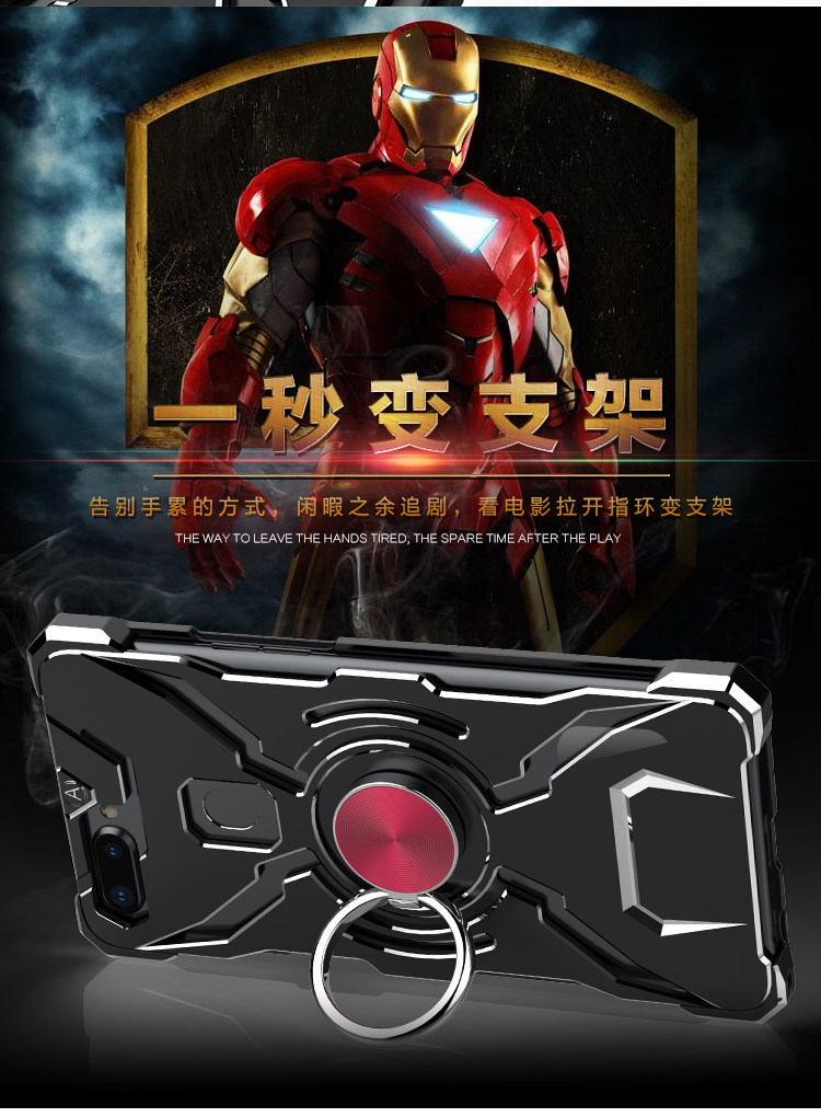 WK Iron Man Military Grade Shockproof Screw-less Metal Case w/ Ring Holder for OPPO R11s Plus & OPPO R11s