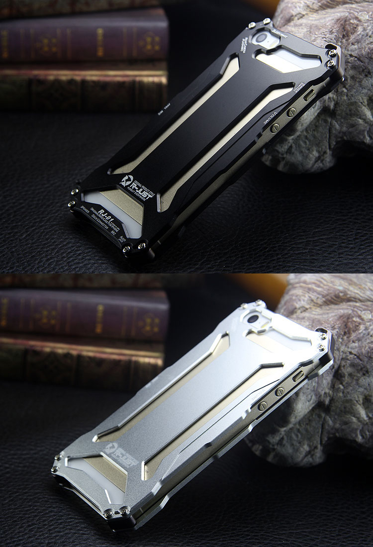 R-Just Gundam Matte Aerospace Aluminum Shockproof Metal Shell Protection Case for Apple iPhone 6S/6 & iPhone 6S Plus/6 Plus