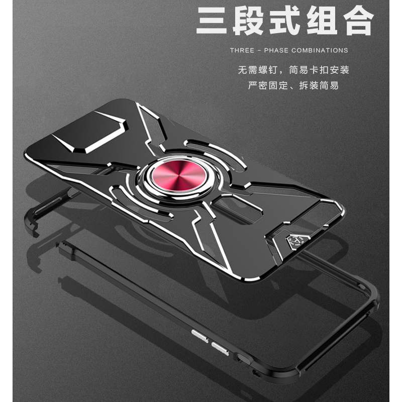 WK Iron Man Military Grade Shockproof Screw-less Metal Case w/ Ring Holder for Apple iPhone 8 Plus/7 Plus/6S Plus/6 Plus & iPhone 8/7/6S/6
