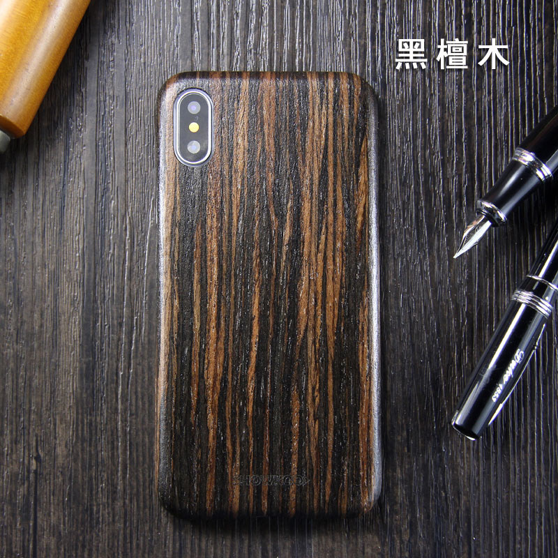 SHOWKOO Kevlar Natural Wood Ultra Slim Case Cover for Apple iPhone X