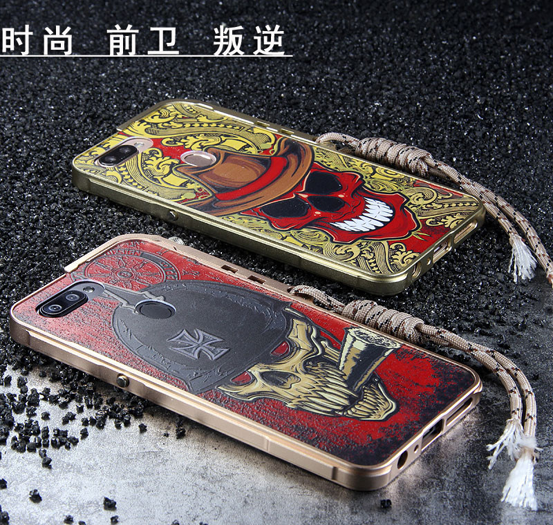 KANENG Mechanical Arm Trigger Aluminum Bumper Metal Frame 3D Cameo Back Cover Case for OPPO R11s & OPPO R11s Plus