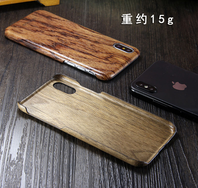 SHOWKOO Kevlar Natural Wood Ultra Slim Case Cover for Apple iPhone X