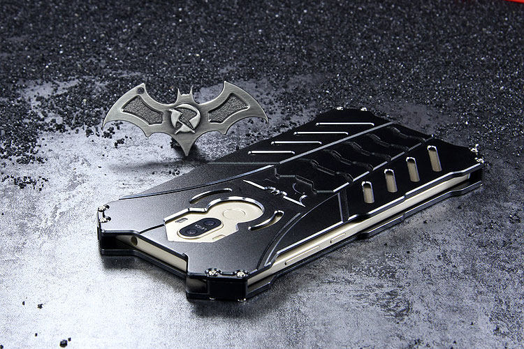 R-Just Batman Shockproof Aluminum Shell Metal Case with Custom Stent for Huawei Mate 9