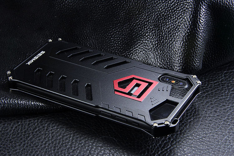 SEISMIK S-ONE Armor Man Shockproof Aluminum Shell Metal Case Cover for Apple iPhone X