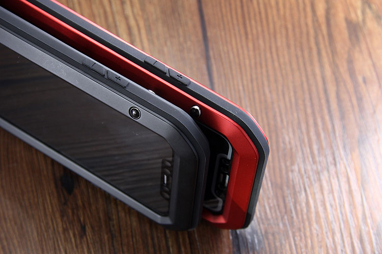 LOVE MEI Powerful Water Resistant Shockproof Dust/Dirt/Snow Proof Aluminum Metal Outdoor Gorilla Glass Heavy Duty Case Cover for Apple iPhone X