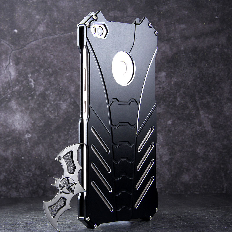 R-Just Batman Shockproof Aluminum Shell Metal Case with Custom Stent for Xiaomi Mi Max 2