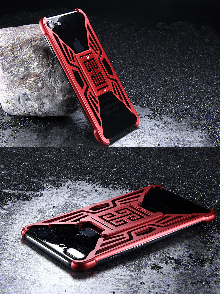 iy Metror Butterfly Aluminum Shell Shockproof Aerospace Metal Case Cover with Kickstand for Apple iPhone 7 Plus & iPhone 7