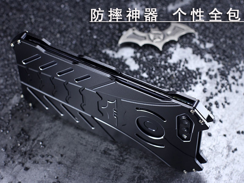 R-Just Batman Shockproof Aluminum Shell Metal Case with Custom Stent for OPPO R11s Plus & OPPO R11s