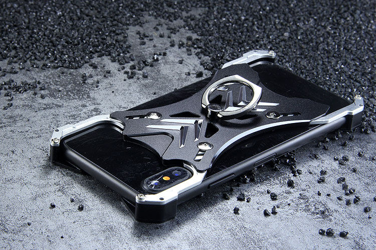 R-Just Soul Calibur Blade Master Ring Holder Shockproof Aerospace Aluminum Metal Shell Case Cover for Apple iPhone X