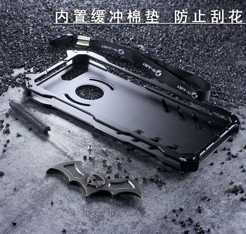 R-Just Batman Shockproof Aluminum Shell Metal Case with Custom Stent for OPPO R11s Plus & OPPO R11s