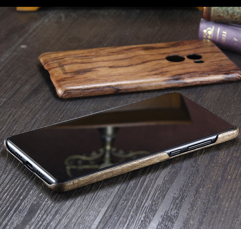 SHOWKOO Kevlar Natural Wood Ultra Slim Case Cover for Xiaomi Mi MIX 2