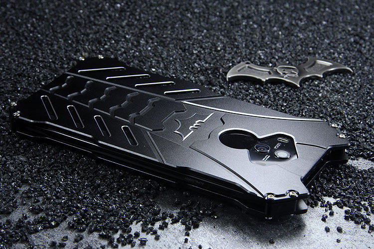 R-Just Batman Shockproof Aluminum Shell Metal Case with Custom Batarang Stent for Huawei Mate 10