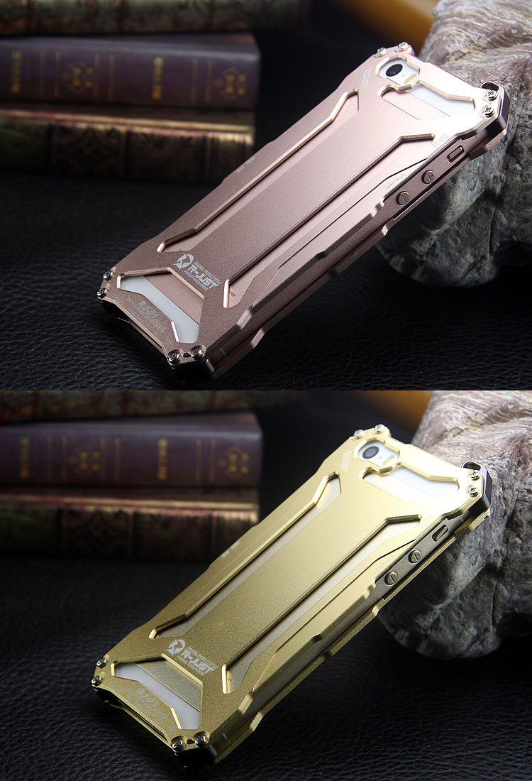 R-Just Gundam Matte Aerospace Aluminum Shockproof Metal Shell Protection Case for Apple iPhone 6S/6 & iPhone 6S Plus/6 Plus