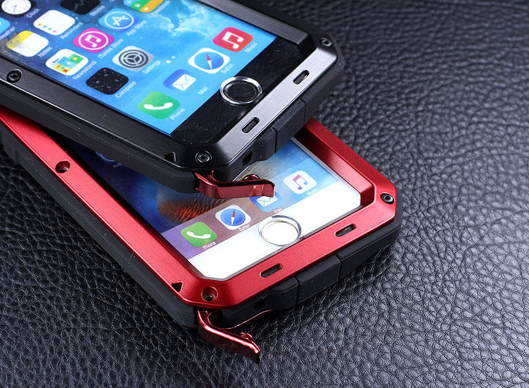 R-Just Extreme Premium Protection System Aluminum Heavy Duty Metal Case with Corning Gorilla Glass for Apple iPhone 6S Plus/6 Plus & iPhone 6S/6