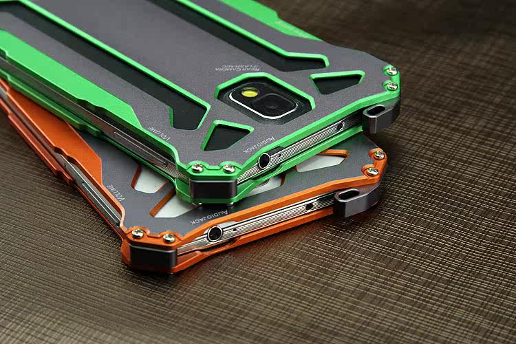 R-JUST GUNDAM Aerospace Aluminum Contrast Color Shockproof Metal Shell Outdoor Protection Case for Samsung Galaxy Note 3 N9000
