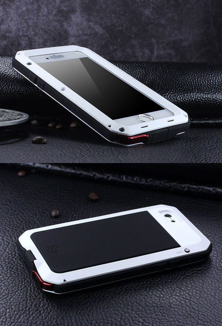 R-Just Extreme Premium Protection System Aluminum Heavy Duty Metal Case with Corning Gorilla Glass for Apple iPhone 6S Plus/6 Plus & iPhone 6S/6