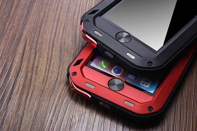 LOVE MEI Powerful Water Resistant Shockproof Dust/Dirt/Snow Proof Aluminum Metal Outdoor Gorilla Glass Heavy Duty Case Cover for Apple iPhone 6S/6 & iPhone 6S Plus/6 Plus