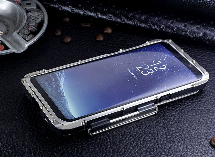 Armor King Iron Man Luxury Shockproof Stainless Steel 360° Rotating Metal Flip Case Cover for Samsung Galaxy S8 Plus & Samsung Galaxy S8