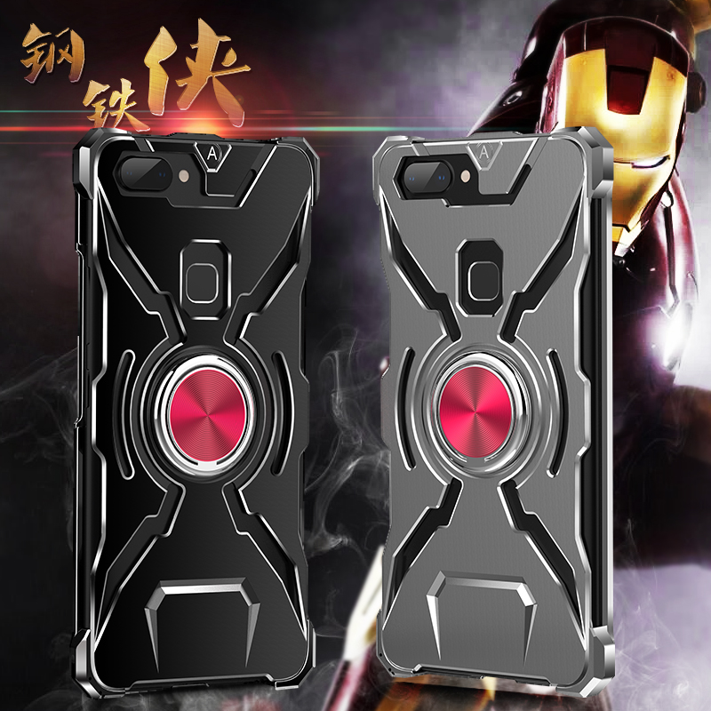 WK Iron Man Military Grade Shockproof Screw-less Metal Case w/ Ring Holder for vivo X20 Plus & vivo X20