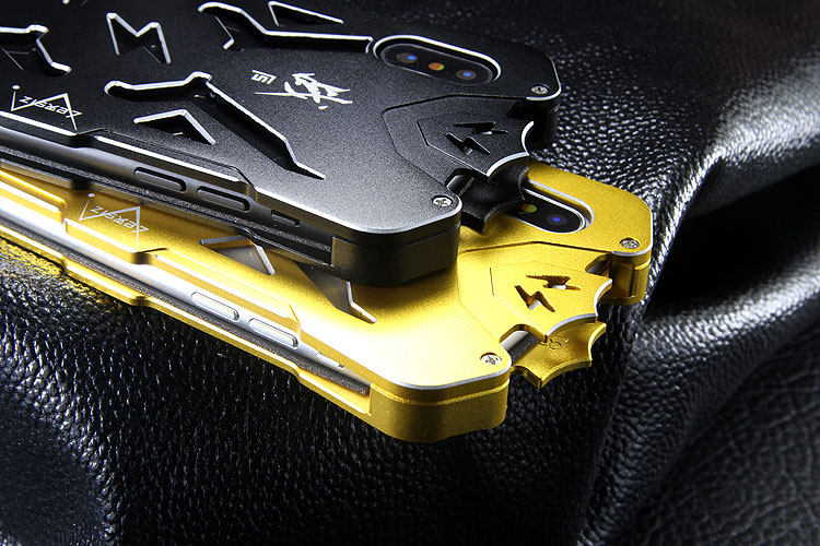 SIMON THOR Aviation Aluminum Alloy Shockproof Armor Metal Case Cover for Apple iPhone X