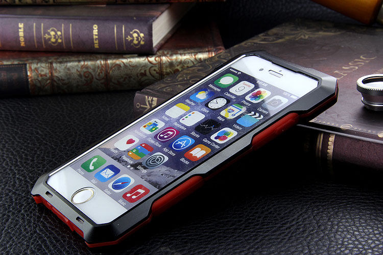 R-Just 3 in 1 Fisheye+Macro+Wide Angle Camera Lens IP54 Waterproof Dustproof Shockproof Silicone Aluminum Metal Heavy Duty Case Cover for Apple iPhone 6S Plus/6 Plus & iPhone 6S/6 & iPhone SE/5S/5