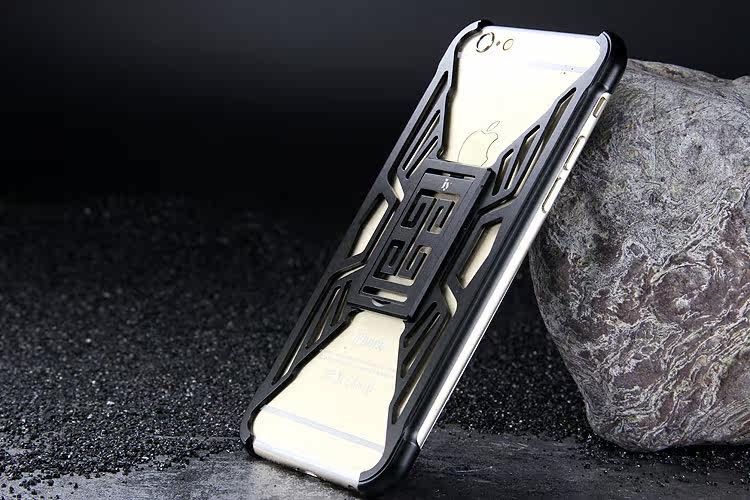iy Metror Butterfly Aluminum Shell Shockproof Aerospace Metal Case Cover with Kickstand for iPhone 6S Plus & iPhone 6S
