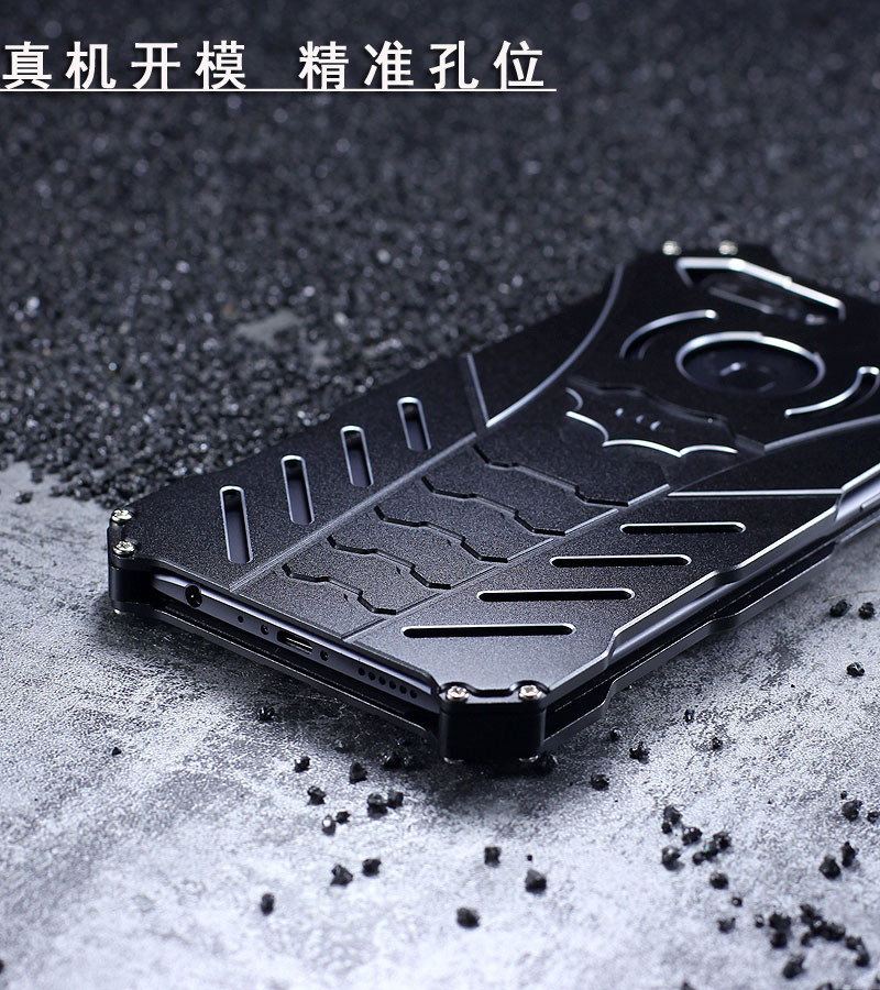 R-Just Batman Shockproof Aluminum Shell Metal Case with Custom Stent for OPPO R11s Plus & OPPO R11s