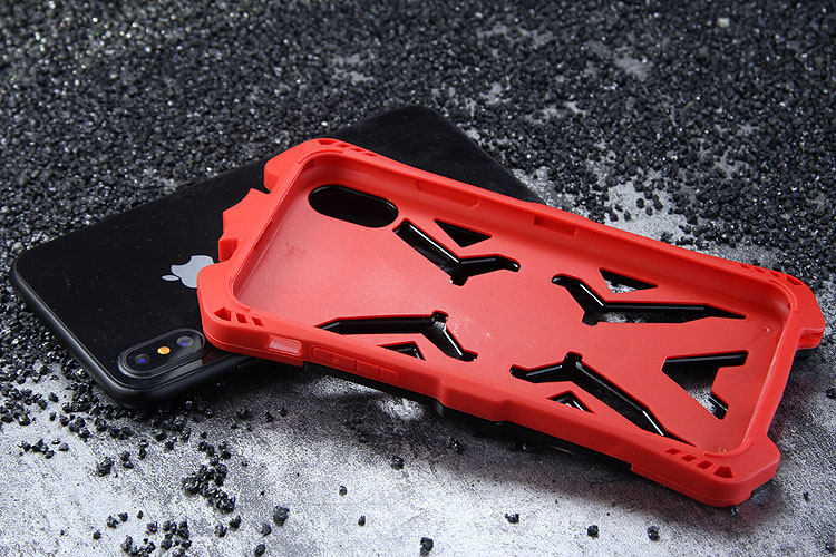 SIMON THOR Magnetic Bracket Aviation Aluminum Alloy Shockproof Rugged Metal Case Cover for Apple iPhone X