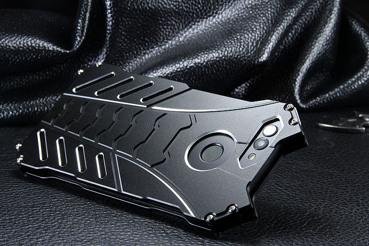 R-Just Batman Shockproof Aluminum Shell Metal Case with Custom Batarang Stent for Huawei nova 2 & Huawei nova 2 Plus
