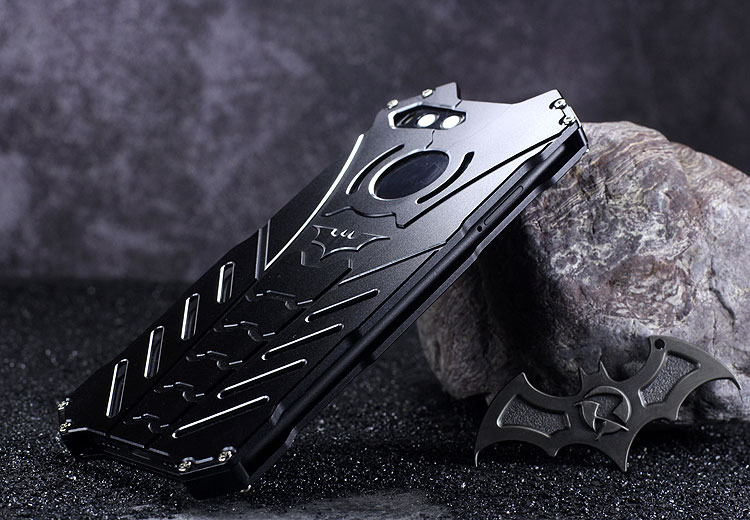 R-Just Batman Shockproof Aluminum Shell Metal Case with Custom Batarang Stent for Xiaomi Mi 6