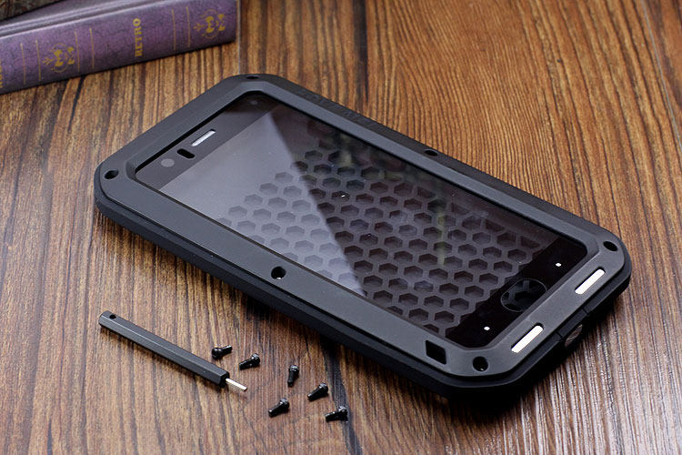 LOVE MEI Powerful Water Resistant Shockproof Dust/Dirt/Snow Proof Aluminum Metal Outdoor Heavy Duty Case Cover for Xiaomi Mi 6