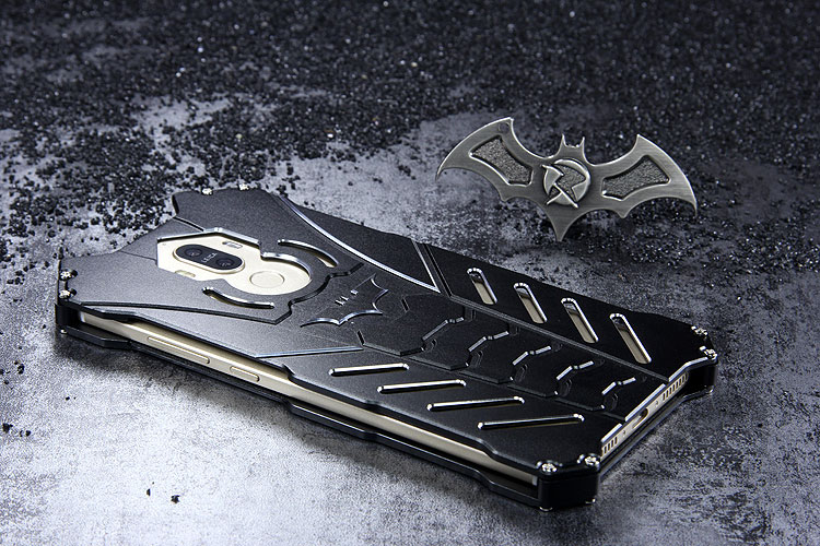 R-Just Batman Shockproof Aluminum Shell Metal Case with Custom Stent for Huawei Mate 9