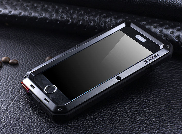 R-Just Extreme Premium Protection System Aluminum Heavy Duty Metal Case with Corning Gorilla Glass for Apple iPhone 6S Plus/6 Plus & iPhone 6S/6