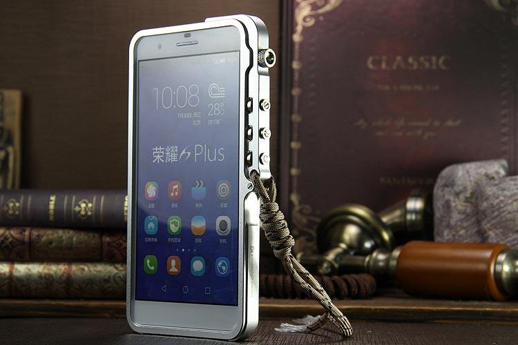 SIMON Mechanical Arm Trigger Aluminum Alloy Metal Bumper Outdoor Case Cover for Huawei Honor 6 Plus