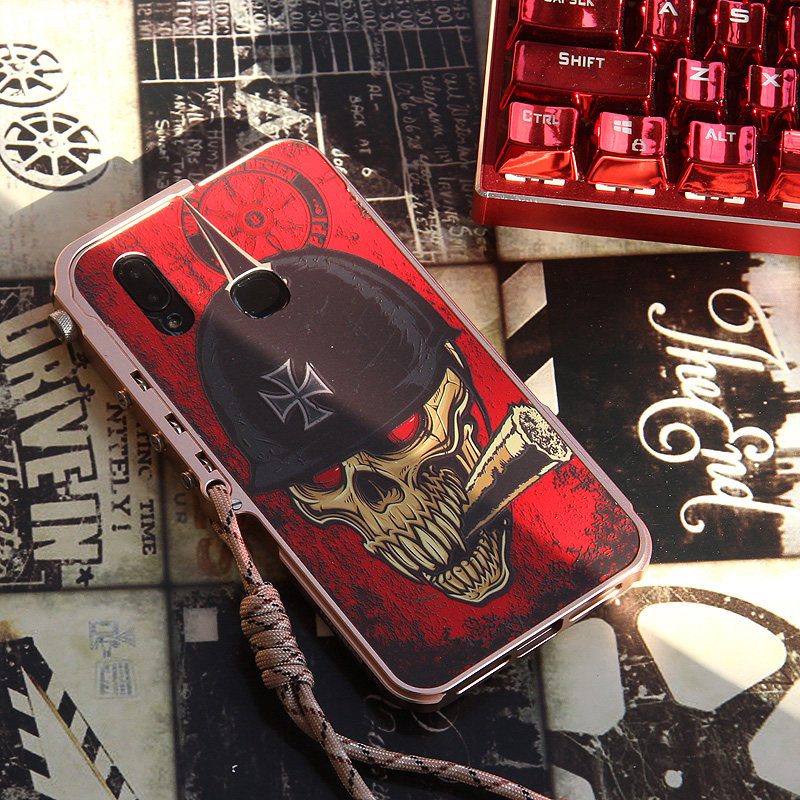 KANENG Mechanical Arm Trigger Aluminum Bumper Metal Frame 3D Cameo Back Cover Case for vivo X21 & vivo X21 UD