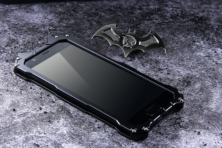 R-Just Batman Shockproof Aluminum Shell Metal Case with Custom Batarang Stent for Huawei P10 & Huawei P10 Plus