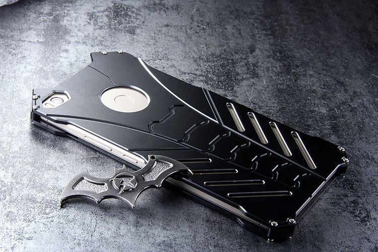 R-Just Batman Shockproof Aluminum Shell Metal Case with Custom Stent for Xiaomi Mi Max 2