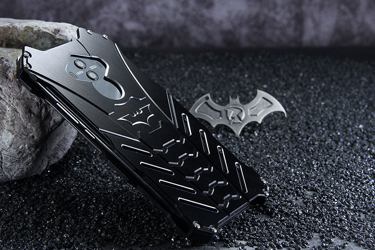 R-Just Batman Shockproof Aluminum Shell Metal Case with Custom Batarang Stent for Huawei Mate 10
