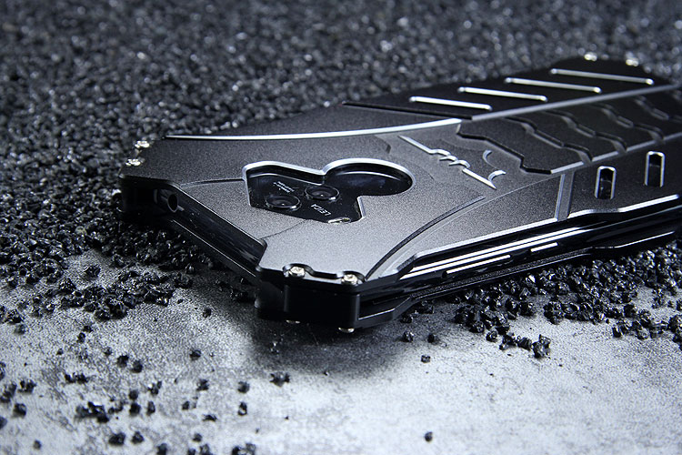 R-Just Batman Shockproof Aluminum Shell Metal Case with Custom Batarang Stent for Huawei Mate 10