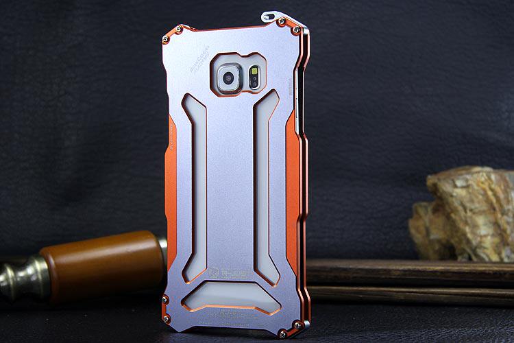 R-JUST GUNDAM Aluminum Alloy Double Color Oxidation Metal Protective Case for Samsung Galaxy Note 5 N9200
