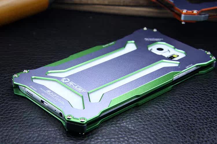 R-JUST GUNDAM Aluminum Alloy Double Color Oxidation Metal Protective Case for Samsung Galaxy Note 5 N9200