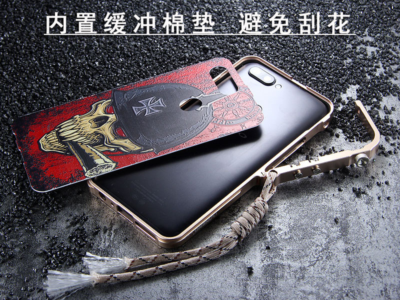 KANENG Mechanical Arm Trigger Aluminum Bumper Metal Frame 3D Cameo Back Cover Case for OPPO R11s & OPPO R11s Plus