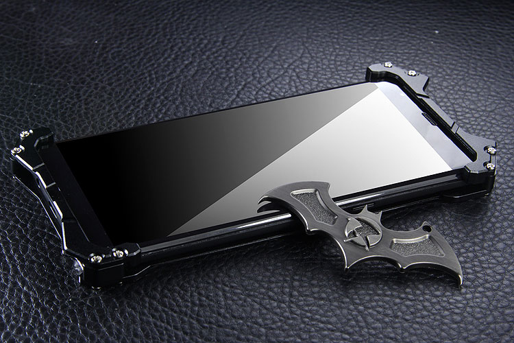 R-Just Batman Shockproof Aluminum Shell Metal Case with Custom Batarang Stent for Samsung Galaxy Note 8